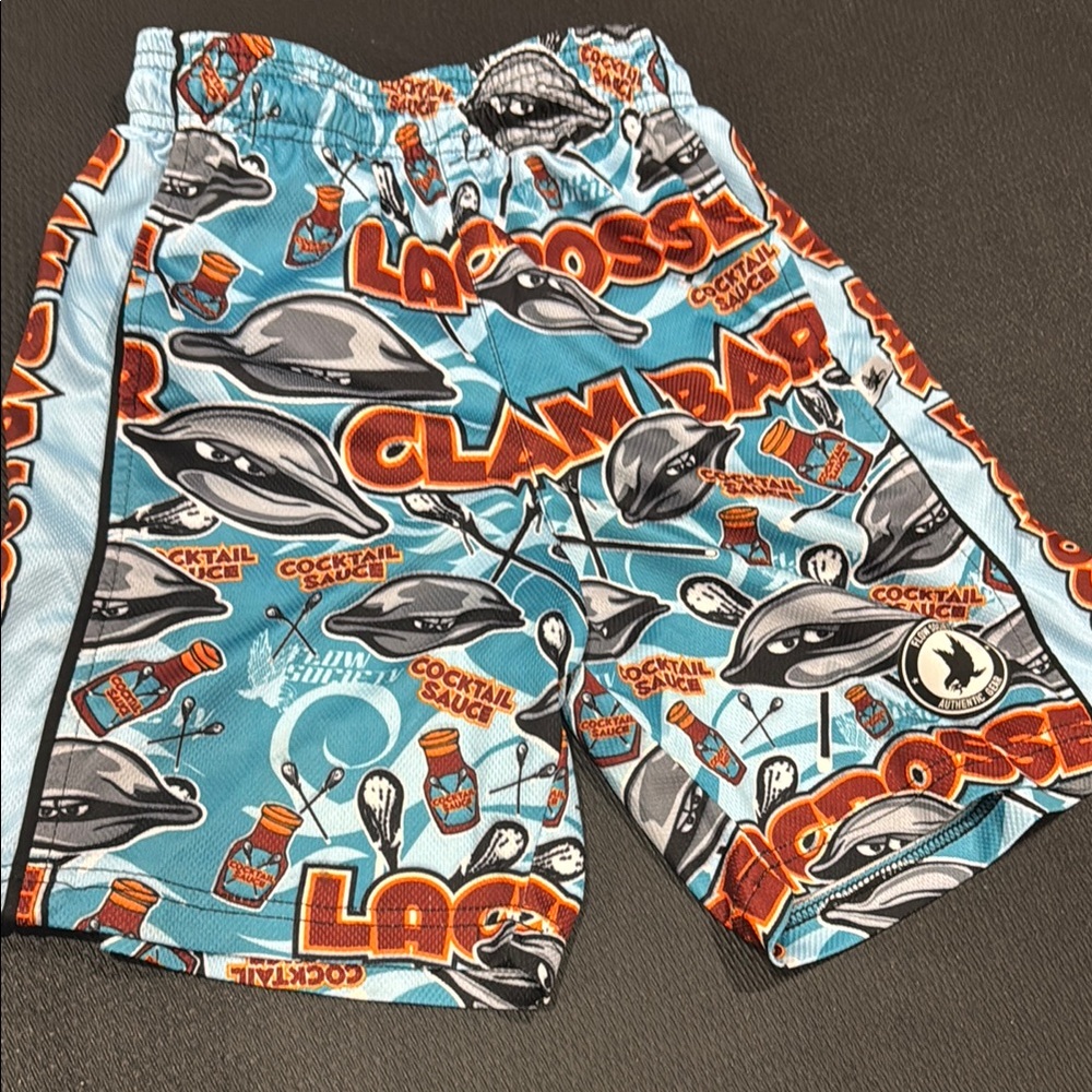 Society Blue and Orange Swim Shorts Vibrant Beachwear